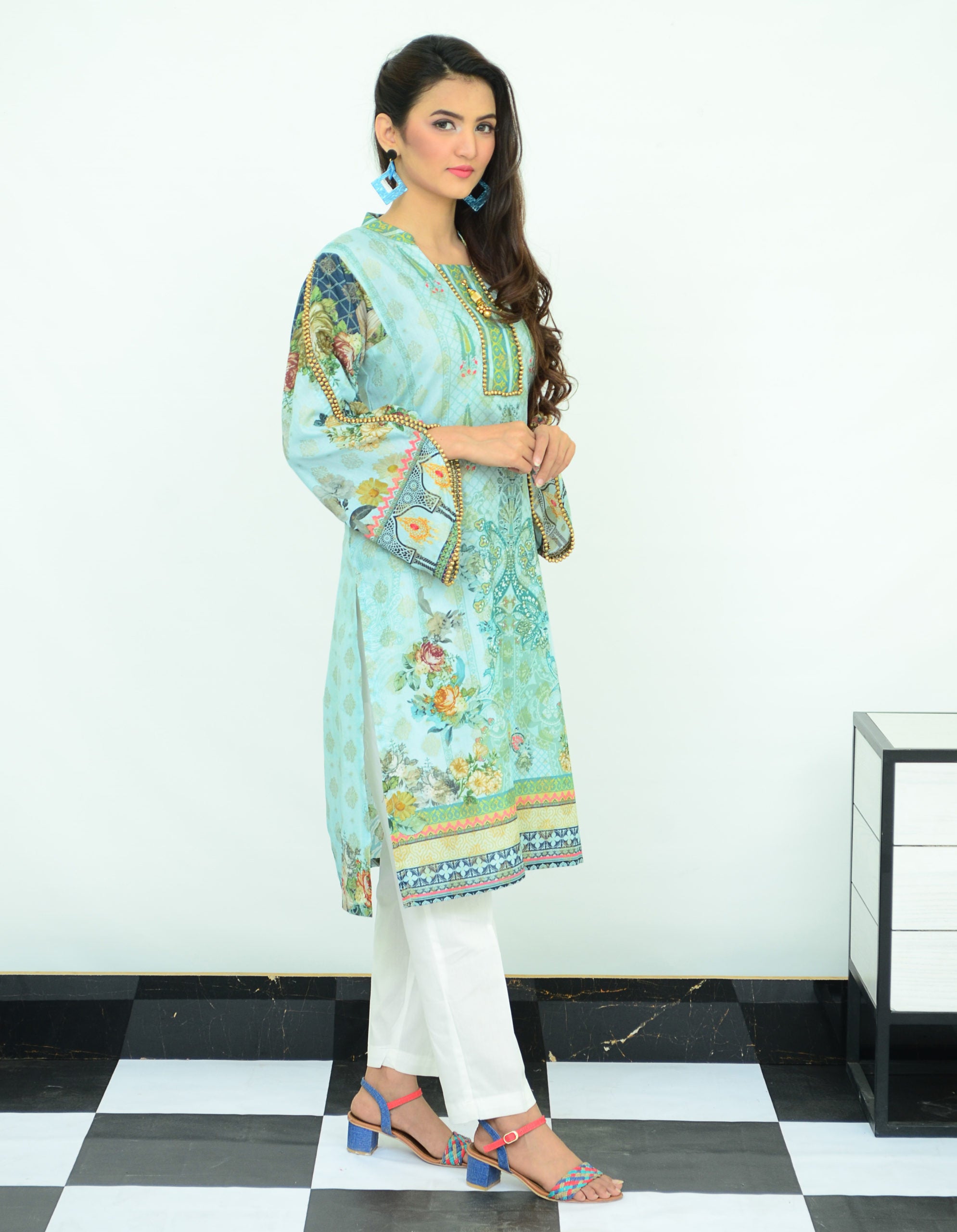 1-PC Unstitched Jacquard Kurti