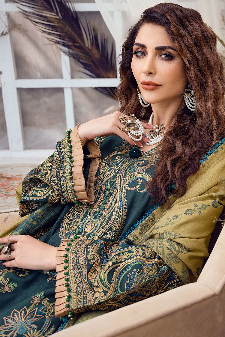 3-PC Unstitched Embroidered Jacquard Khaddar Suit