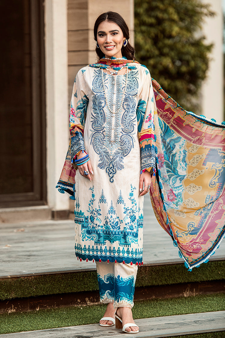 3-PC Unstitched Digital Printed Lawn Suit