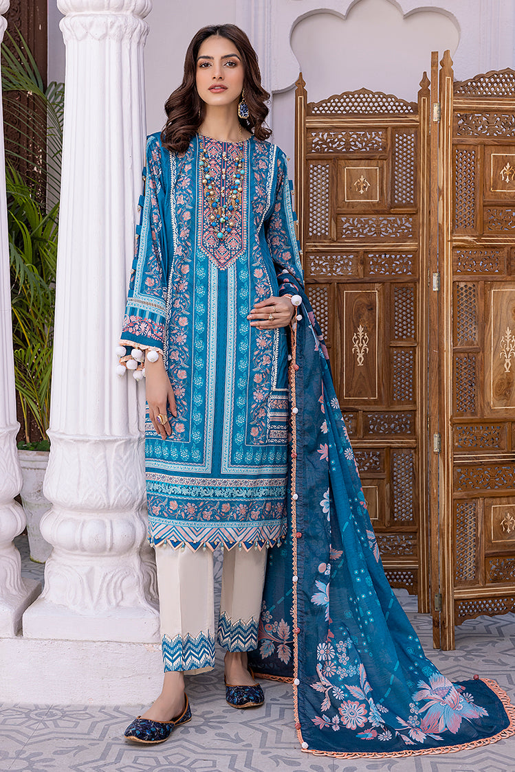 3-PC Unstitched Digital Printed Lawn Suit