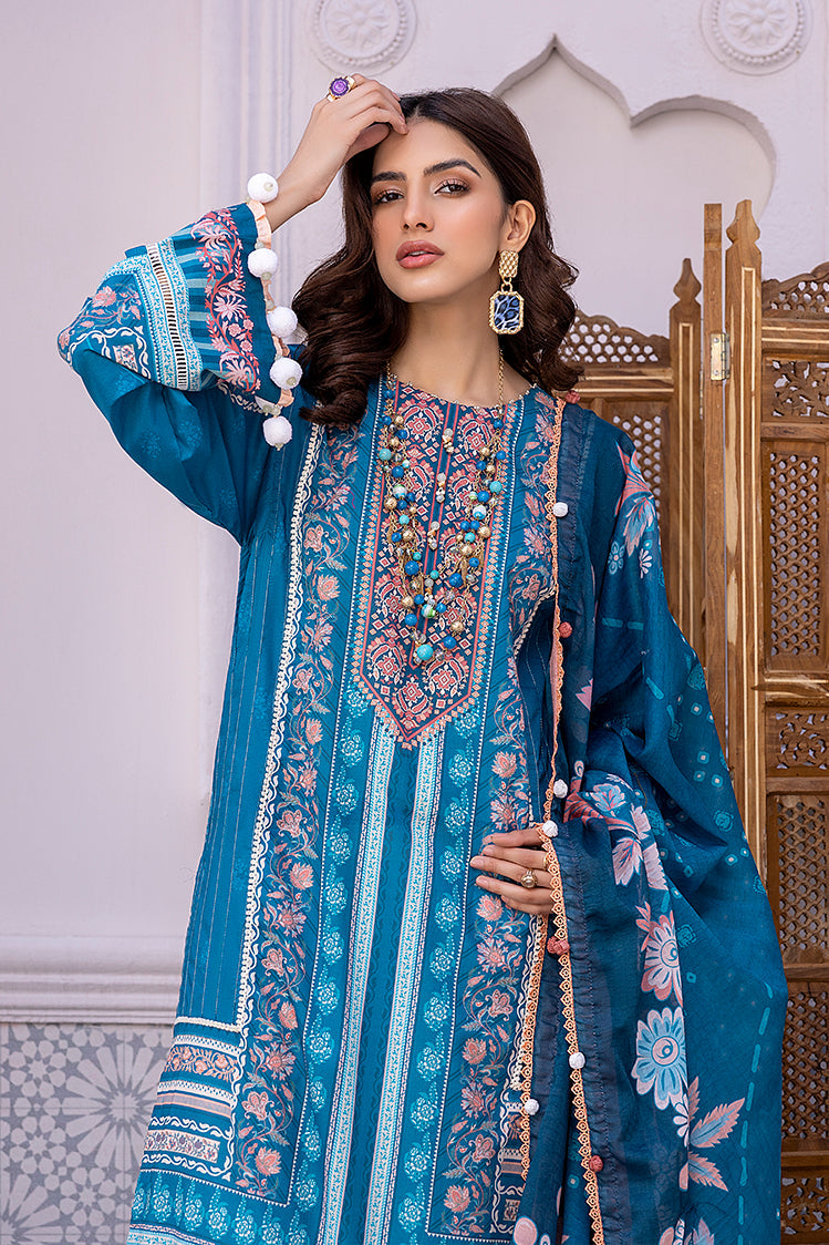 3-PC Unstitched Digital Printed Lawn Suit