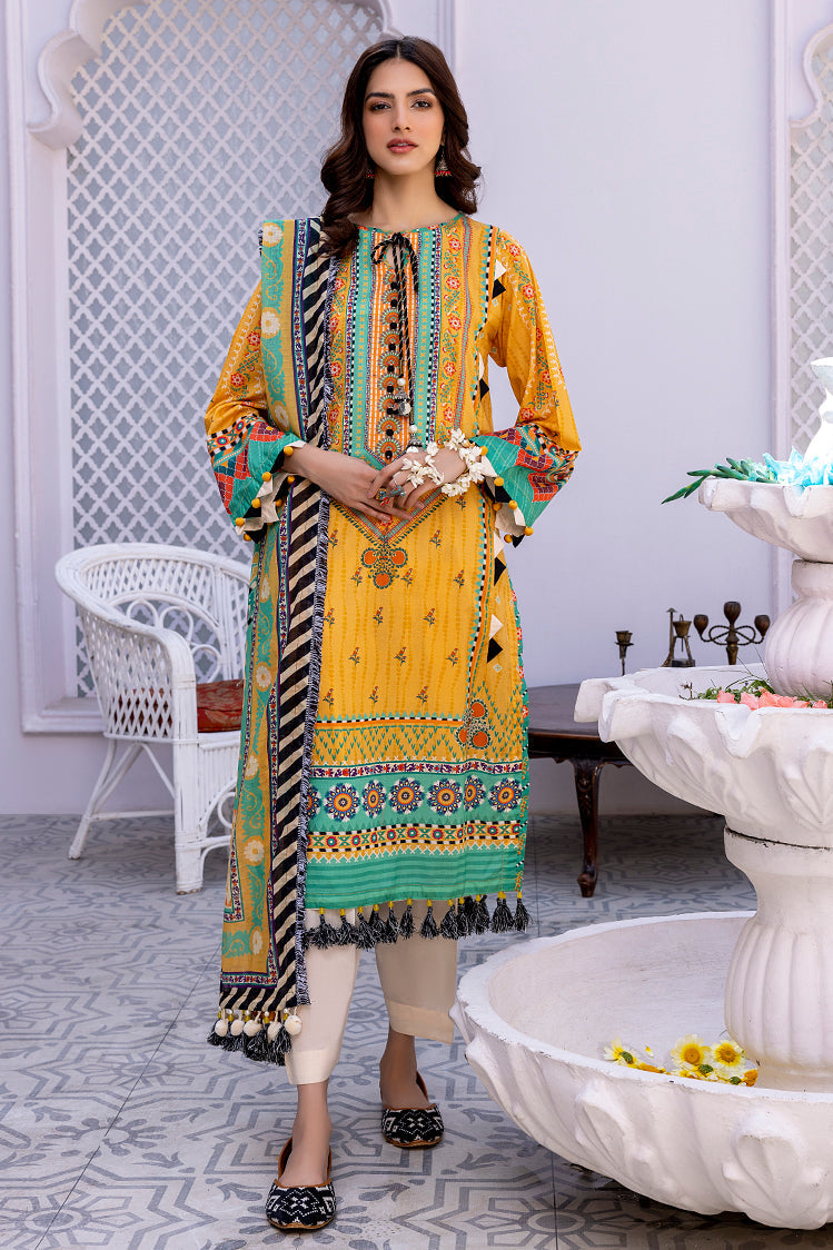 3-PC Unstitched Digital Printed Lawn Suit