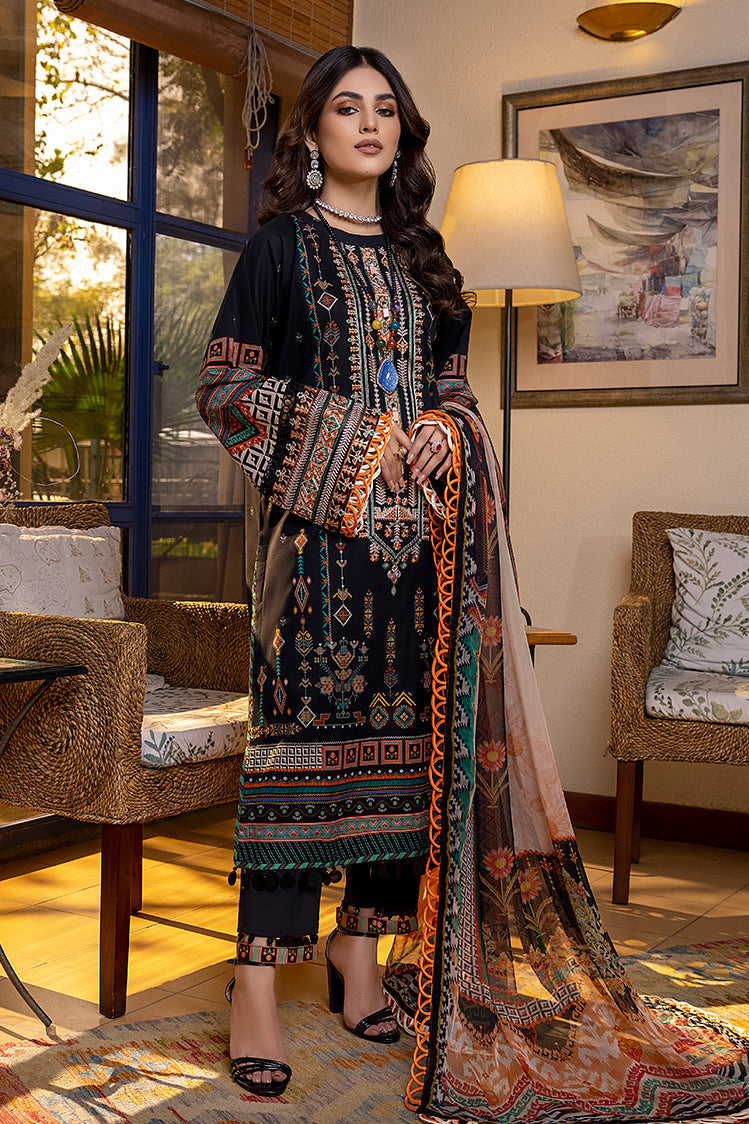 3-PC Unstitched Digital Printed Lawn Suit