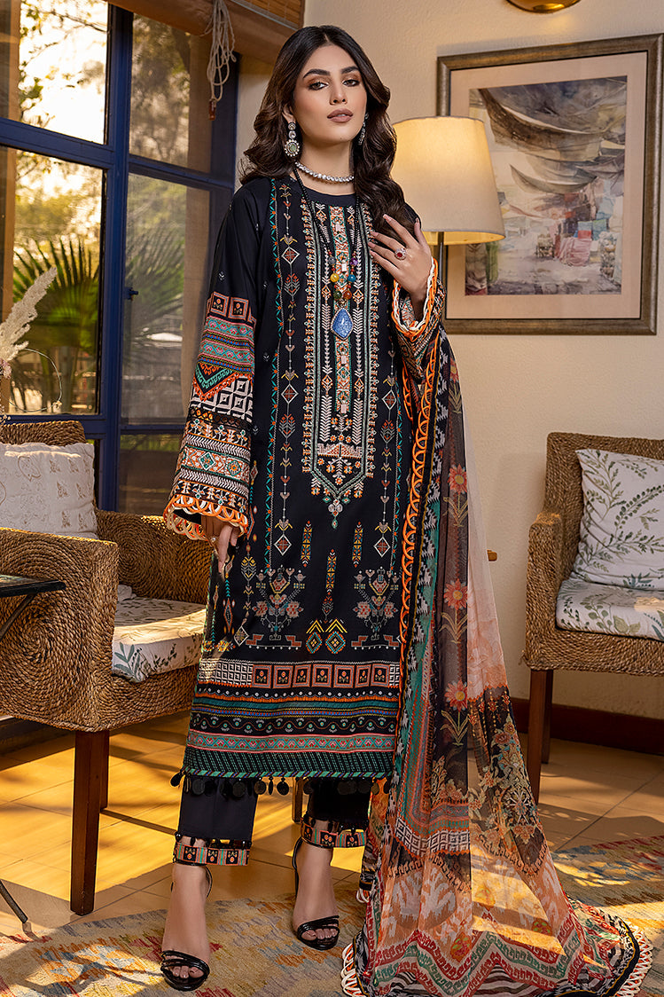 3-PC Unstitched Digital Printed Lawn Suit