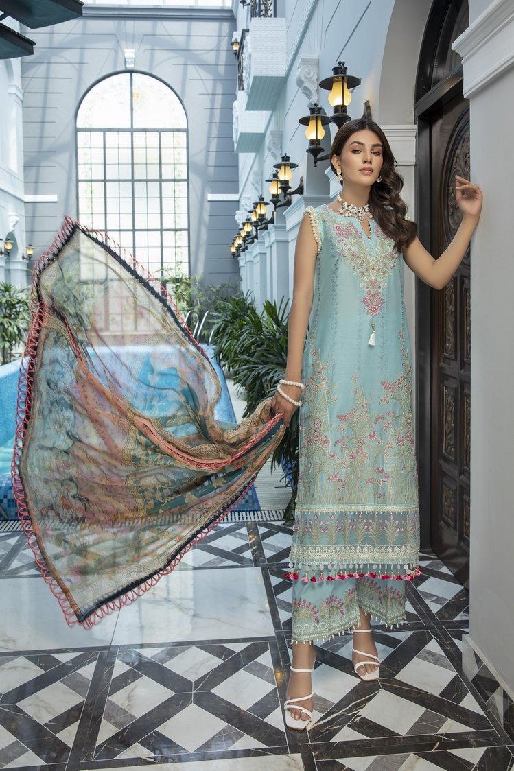 3-PC Unstitched Digital Printed Lawn Suit