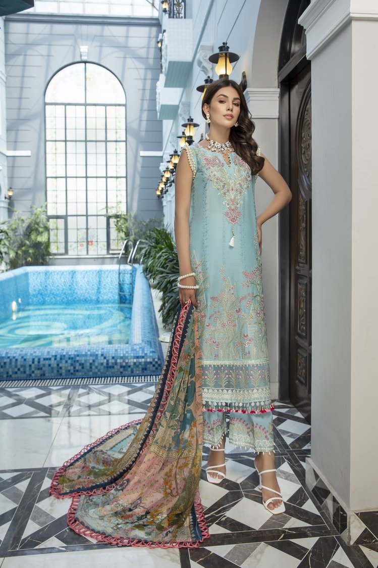 3-PC Unstitched Digital Printed Lawn Suit