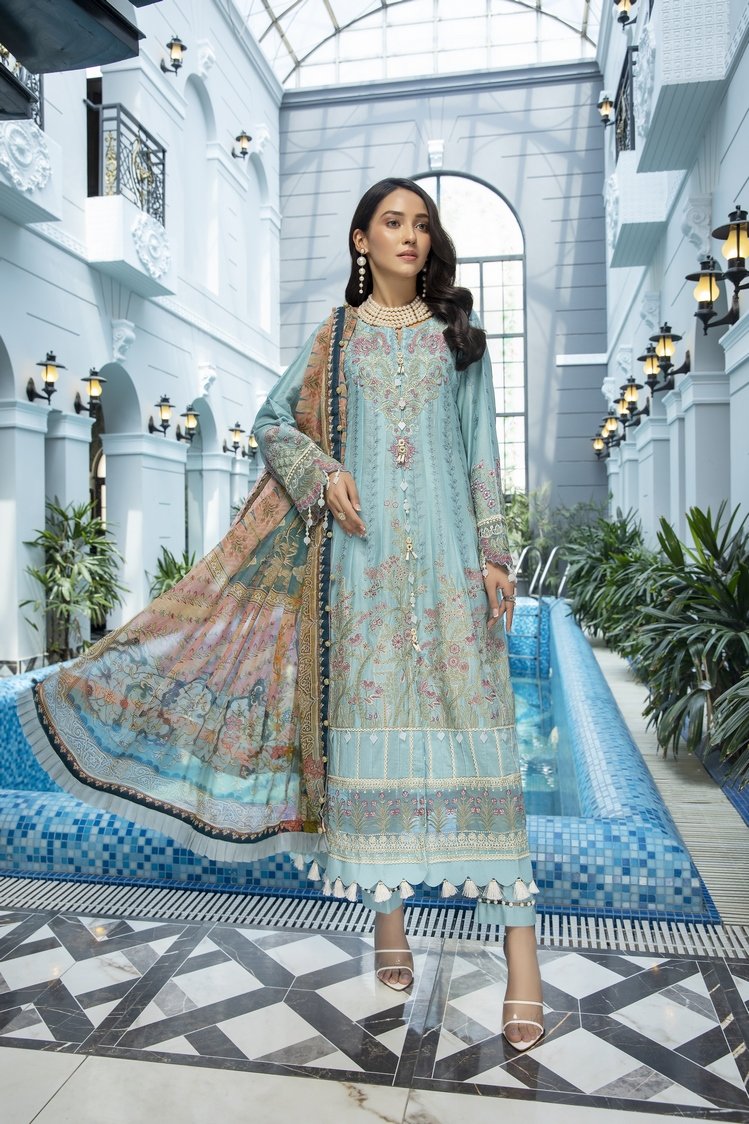 3-PC Unstitched Digital Printed Lawn Suit