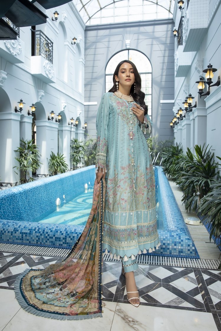 3-PC Unstitched Digital Printed Lawn Suit