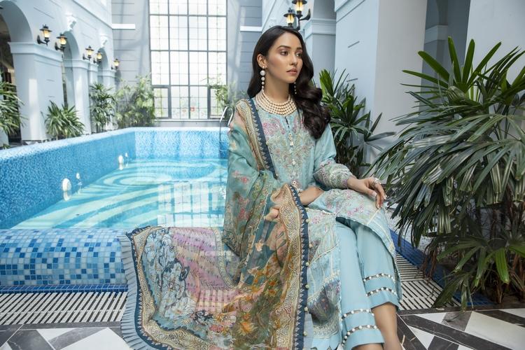 3-PC Unstitched Digital Printed Lawn Suit