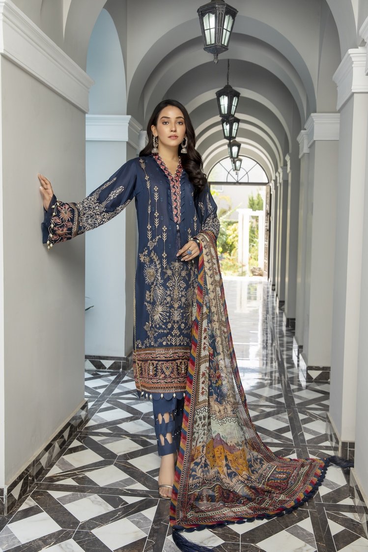 Mehrnaz LV3-07 Embroidered Lawn 3-PC Suit