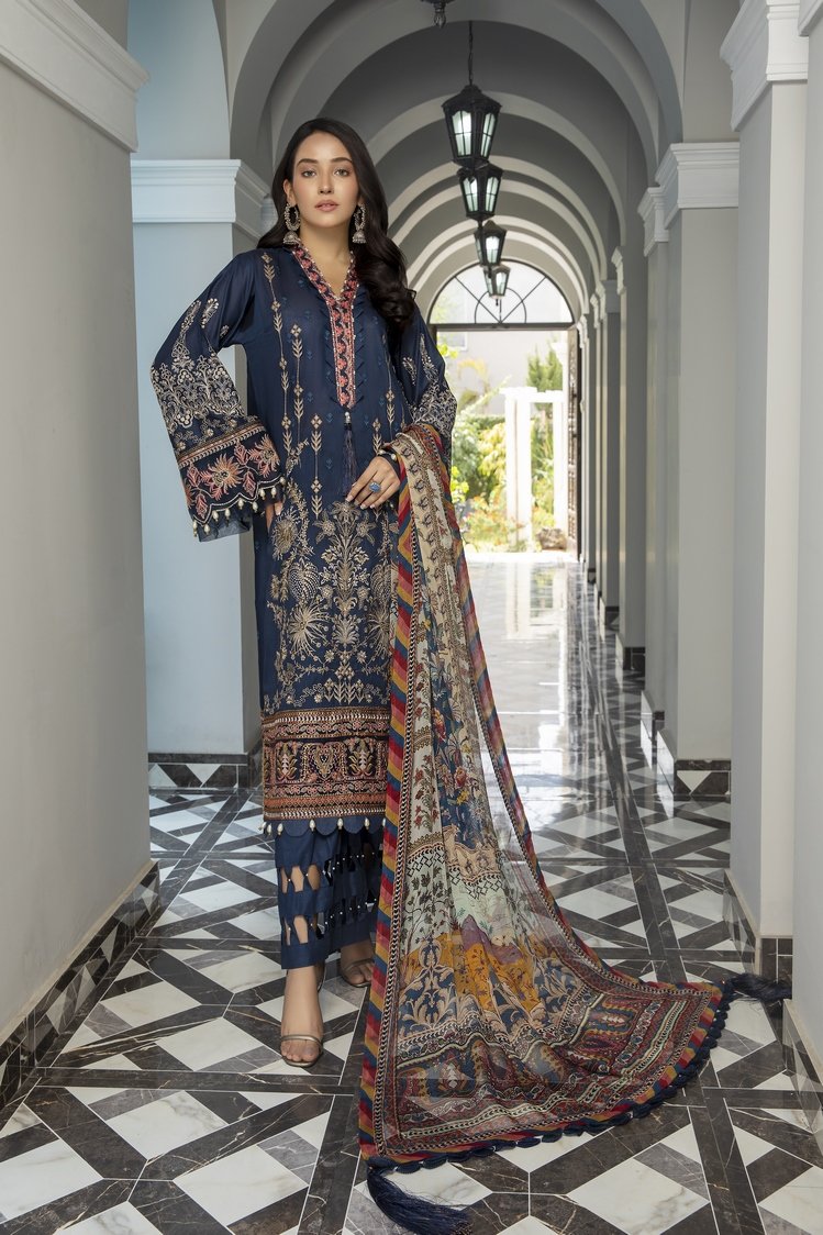 Mehrnaz LV3-07 Embroidered Lawn 3-PC Suit