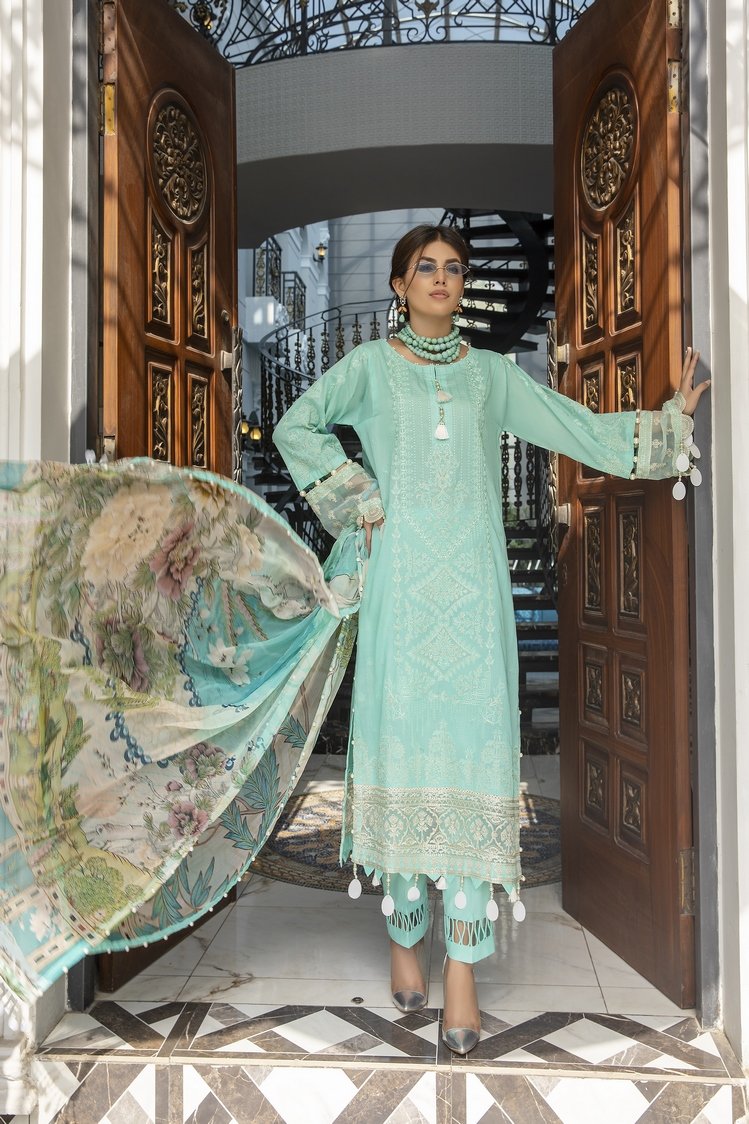 3-PC Unstitched Digital Printed Lawn Suit