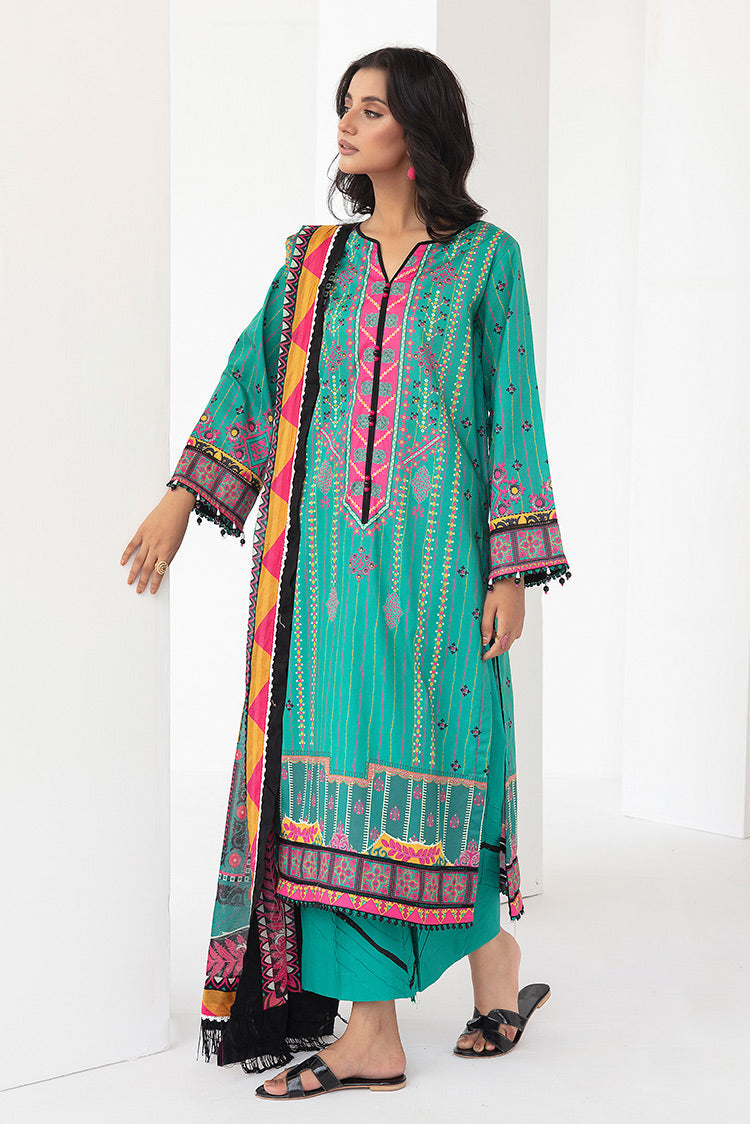 3-PC Unstitched Digital Printed Lawn Suit