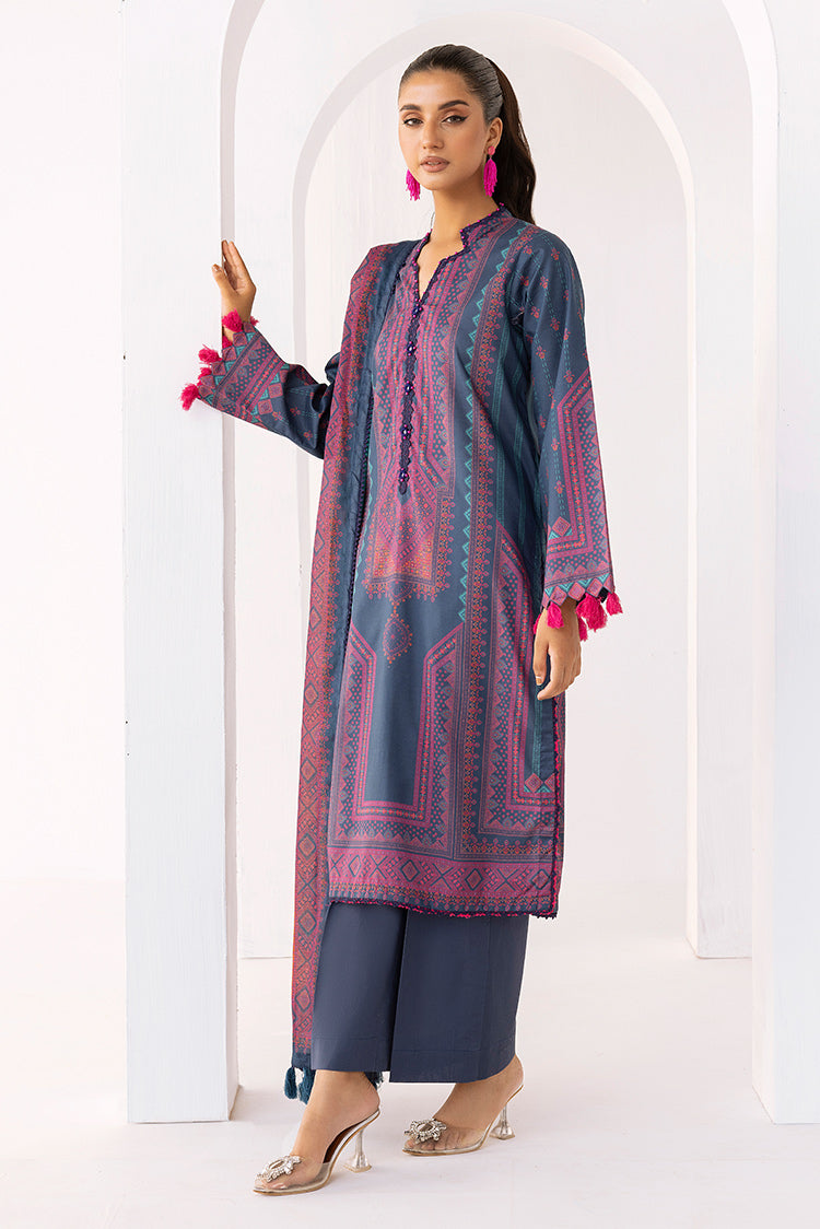 3-PC Unstitched Digital Printed Lawn Suit