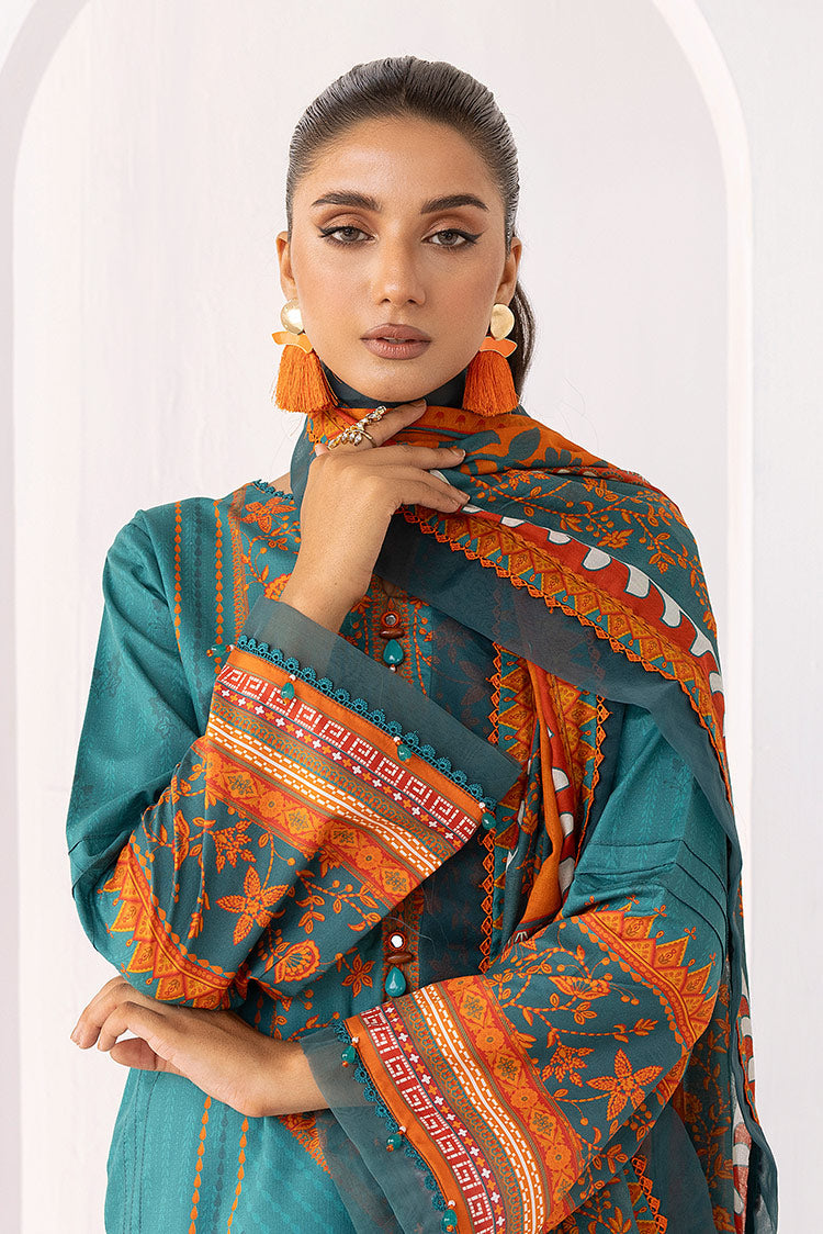 3-PC Unstitched Digital Printed Lawn Suit