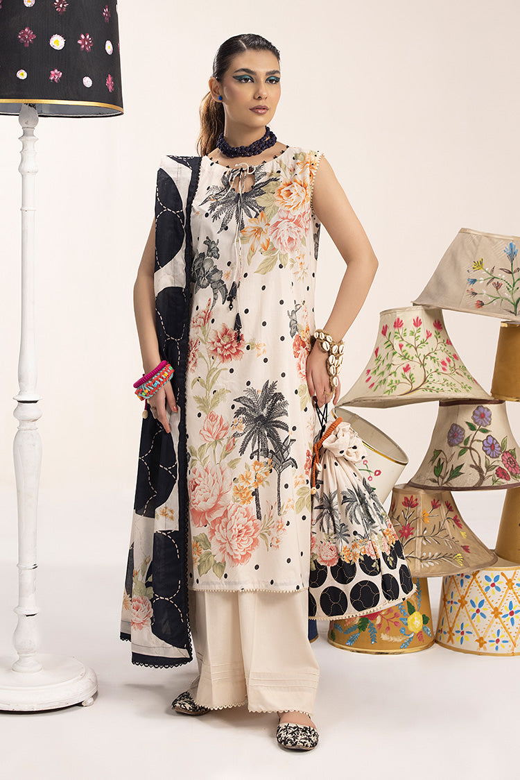 3-PC Unstitched Digital Printed Lawn Suit