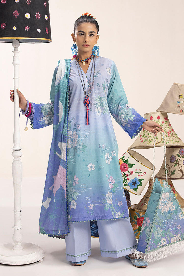 3-PC Unstitched Digital Printed Lawn Suit