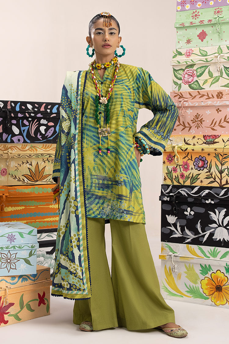 3-PC Unstitched Digital Printed Lawn Suit