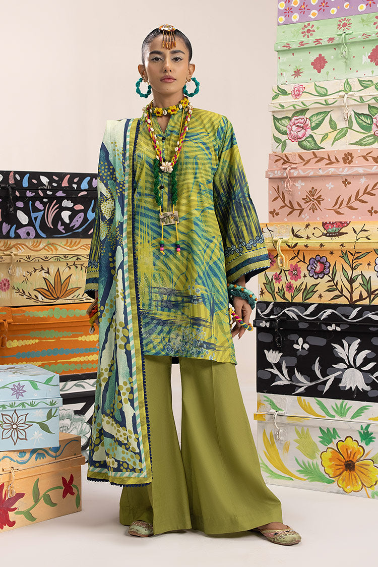 3-PC Unstitched Digital Printed Lawn Suit