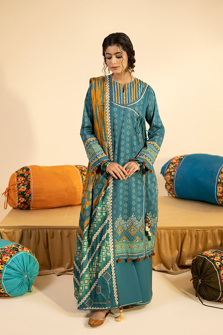 3-PC Unstitched Digital Printed Lawn Suit