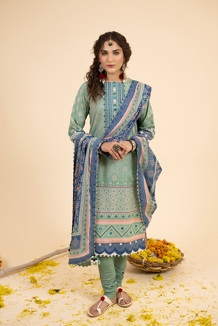 3-PC Unstitched Digital Printed Lawn Suit