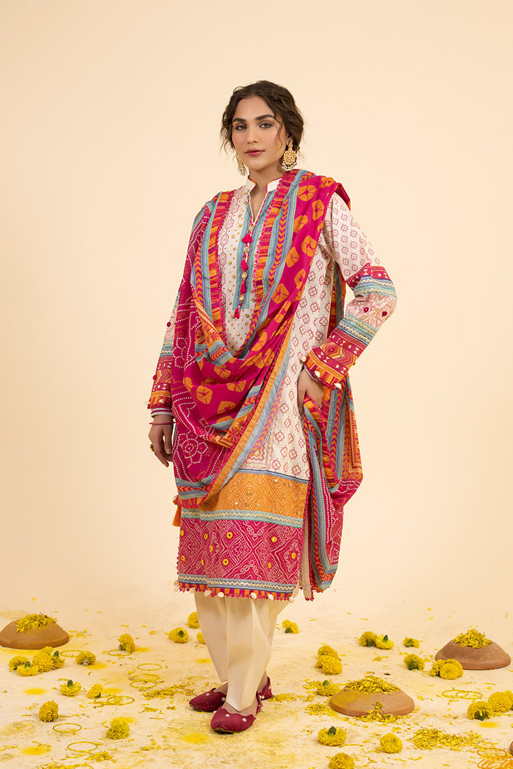 3-PC Unstitched Digital Printed Lawn Suit