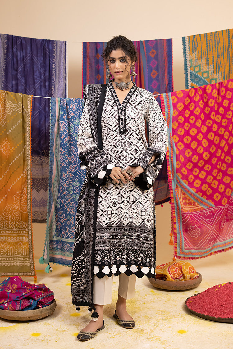 3-PC Unstitched Digital Printed Lawn Suit