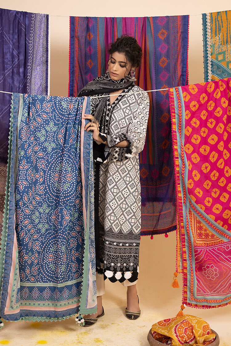 3-PC Unstitched Digital Printed Lawn Suit