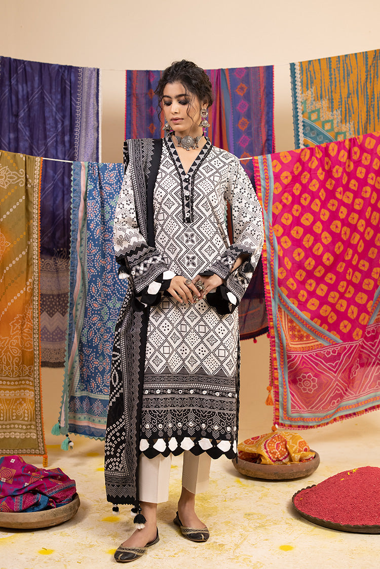 3-PC Unstitched Digital Printed Lawn Suit