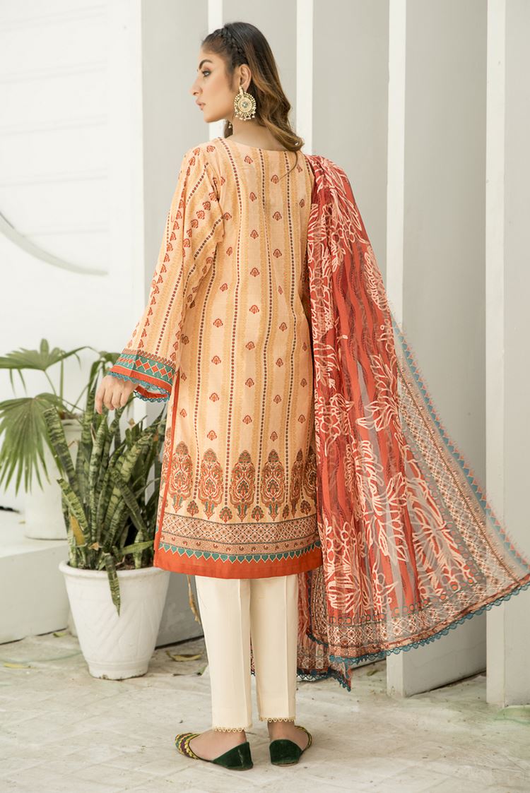 3-PC Stitched Lawn Suit