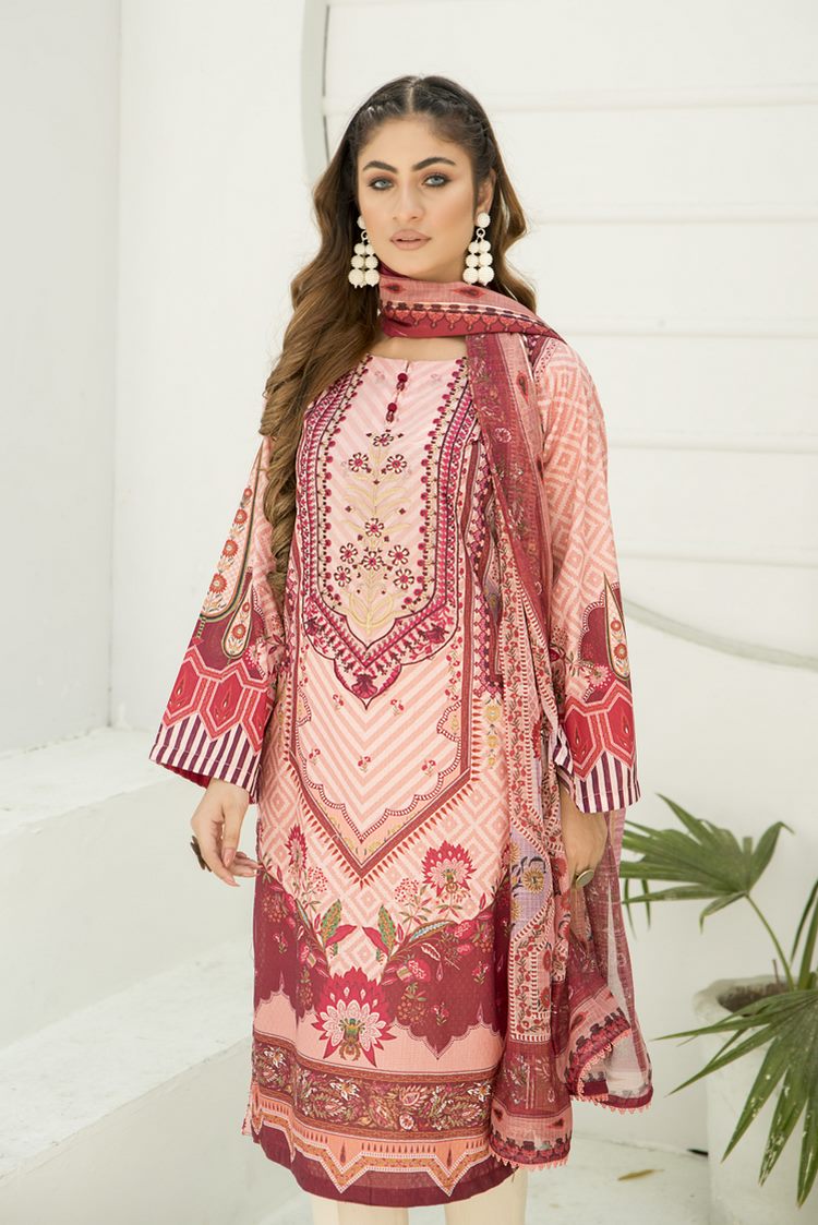 3-PC Stitched Lawn Suit