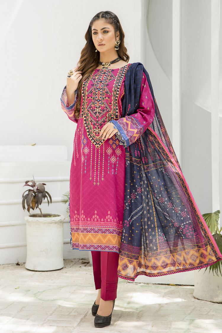 3-PC Stitched Lawn Suit