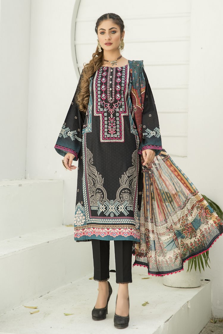 3-PC Stitched Lawn Suit