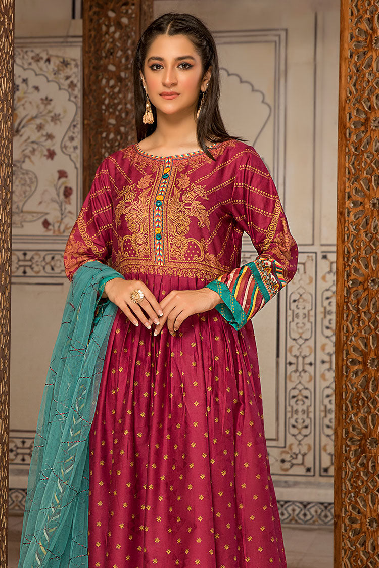 3-PC Stitched Self Jacquard Suit