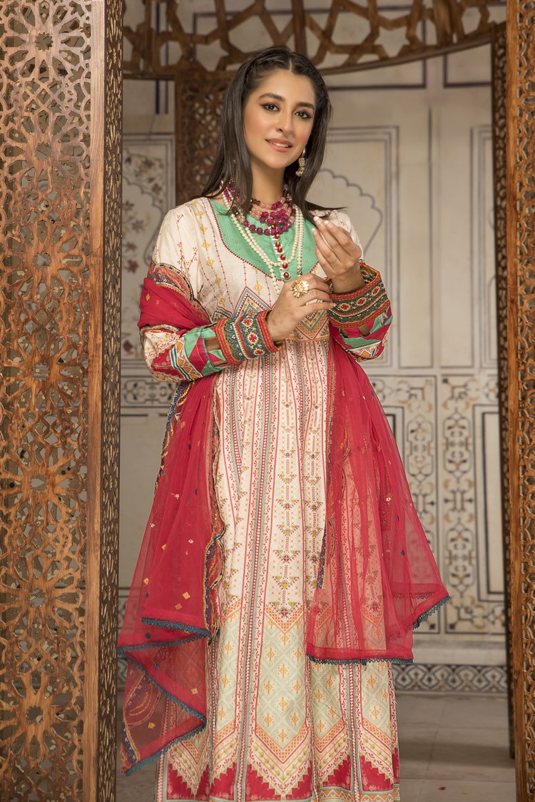 3-PC Stitched Self Jacquard Suit