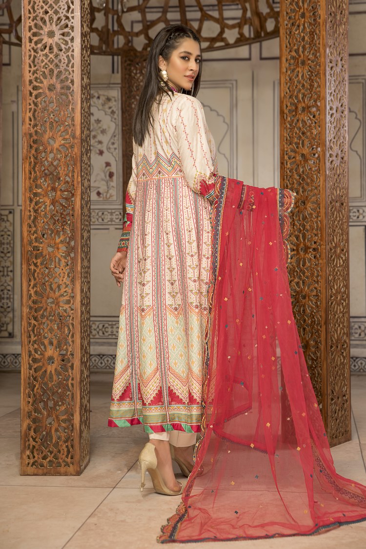 3-PC Stitched Self Jacquard Suit