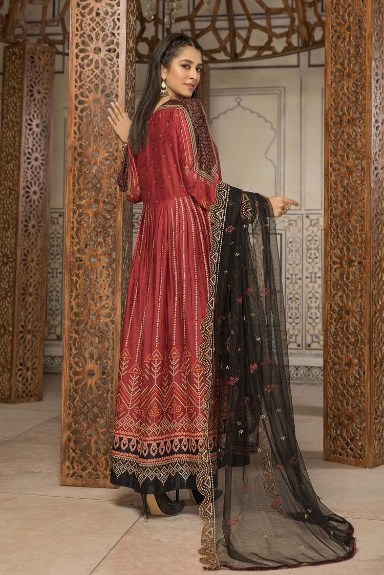 3-PC Stitched Self Jacquard Suit