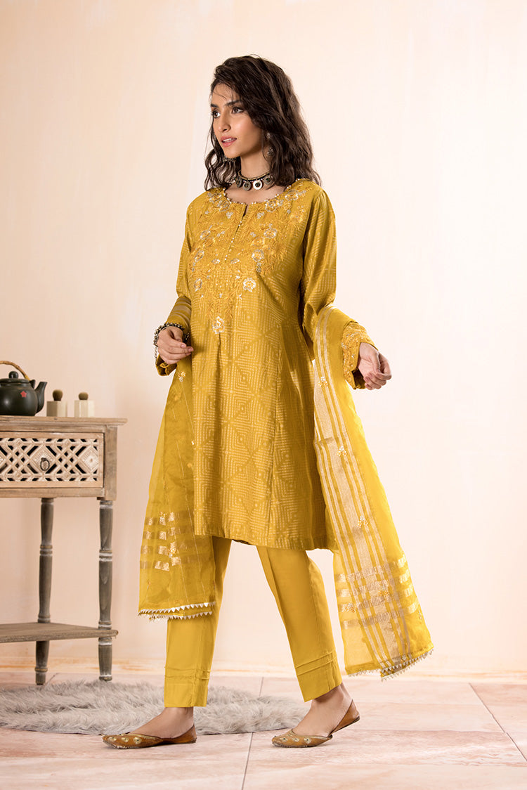 3-PC Stitched Jacquard Suit