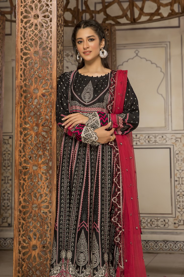 3-PC Stitched Self Jacquard Suit