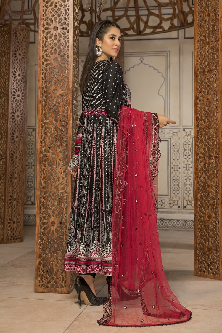 3-PC Stitched Self Jacquard Suit