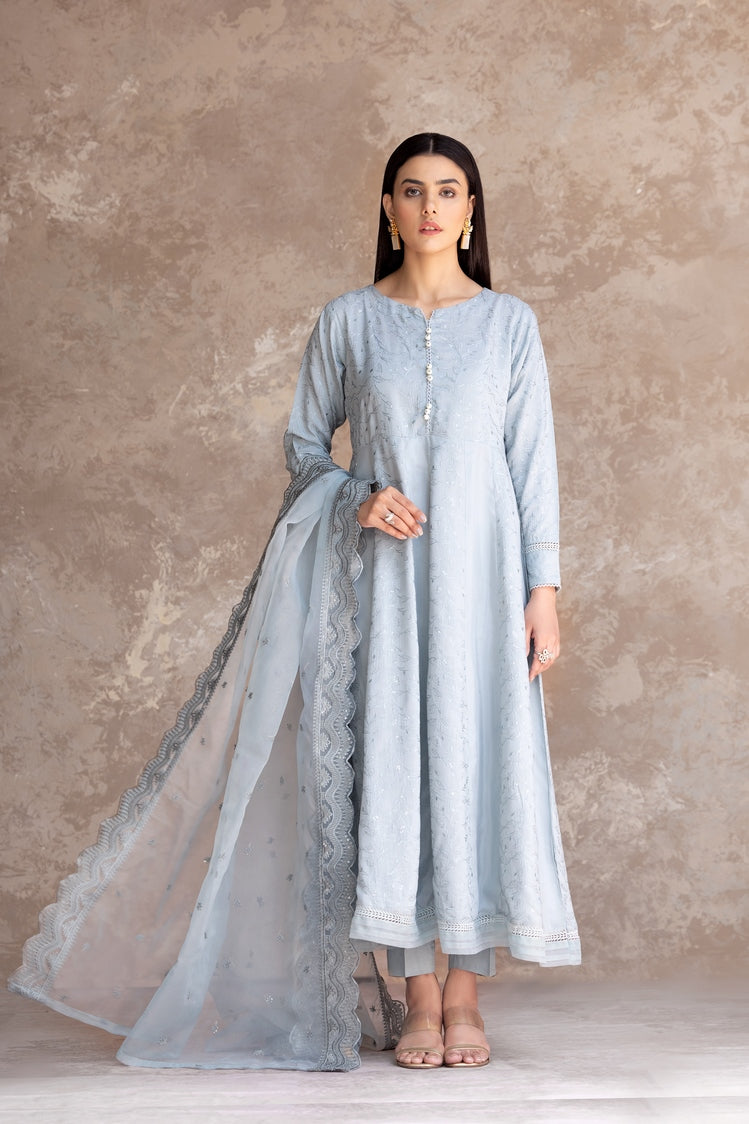 3-PC Stitched Embroidered Viscose Suit