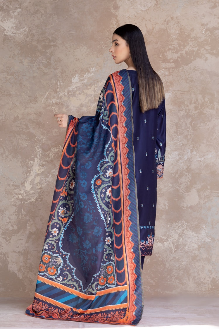 3-PC Stitched Embroidered Viscose Suit