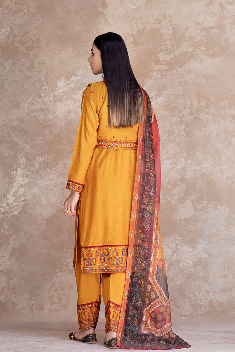 3-PC Stitched Embroidered Viscose Suit