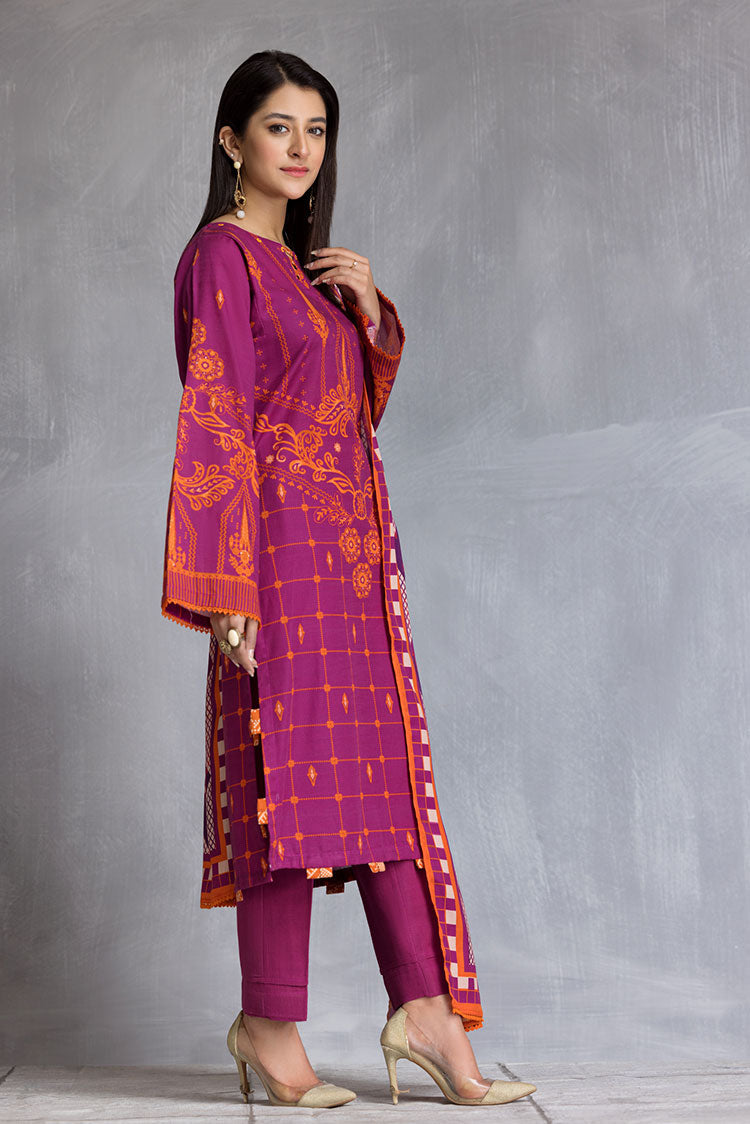 3-PC Stitched Khaddar Suit