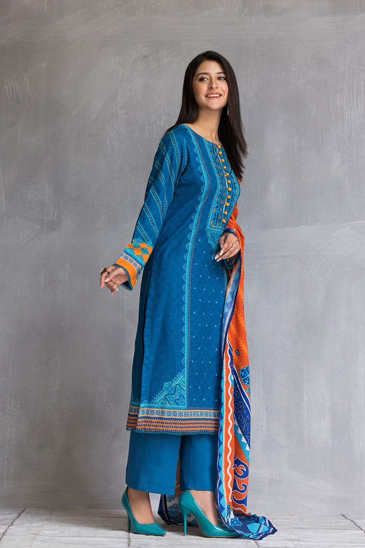 3-PC Stitched Khaddar Suit