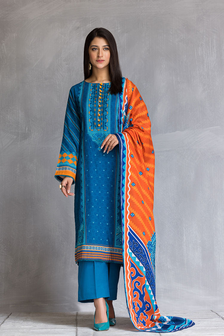 3-PC Stitched Khaddar Suit