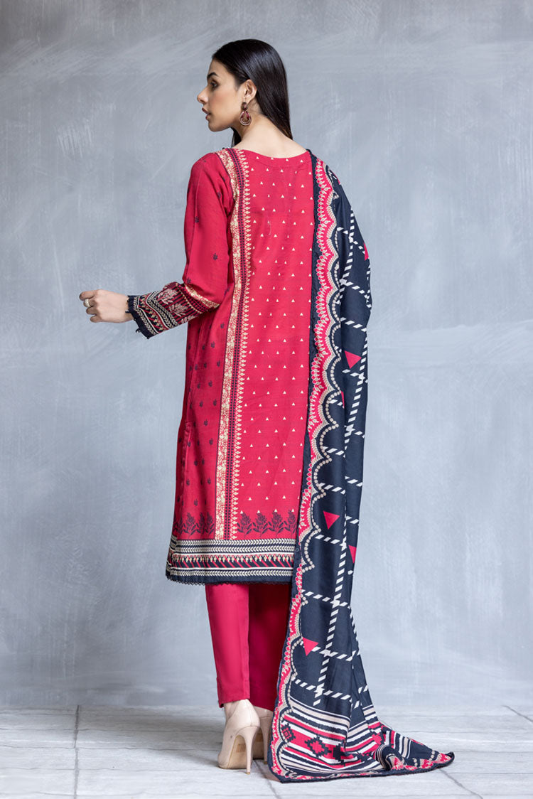 Shop 3-PC Stitched Khaddar Suit Online Now