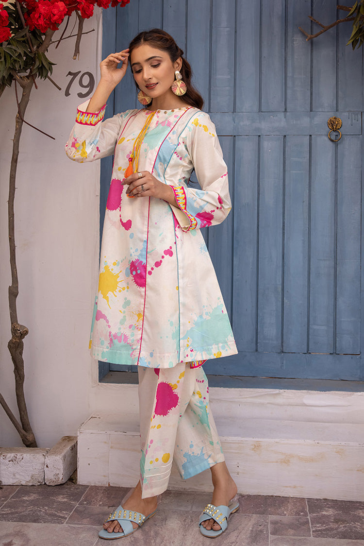 2-PC Stitched Printed Lawn Suit