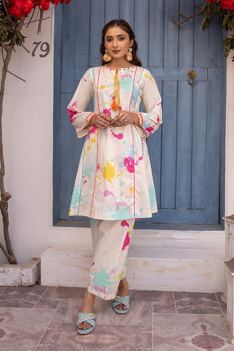 2-PC Stitched Printed Lawn Suit