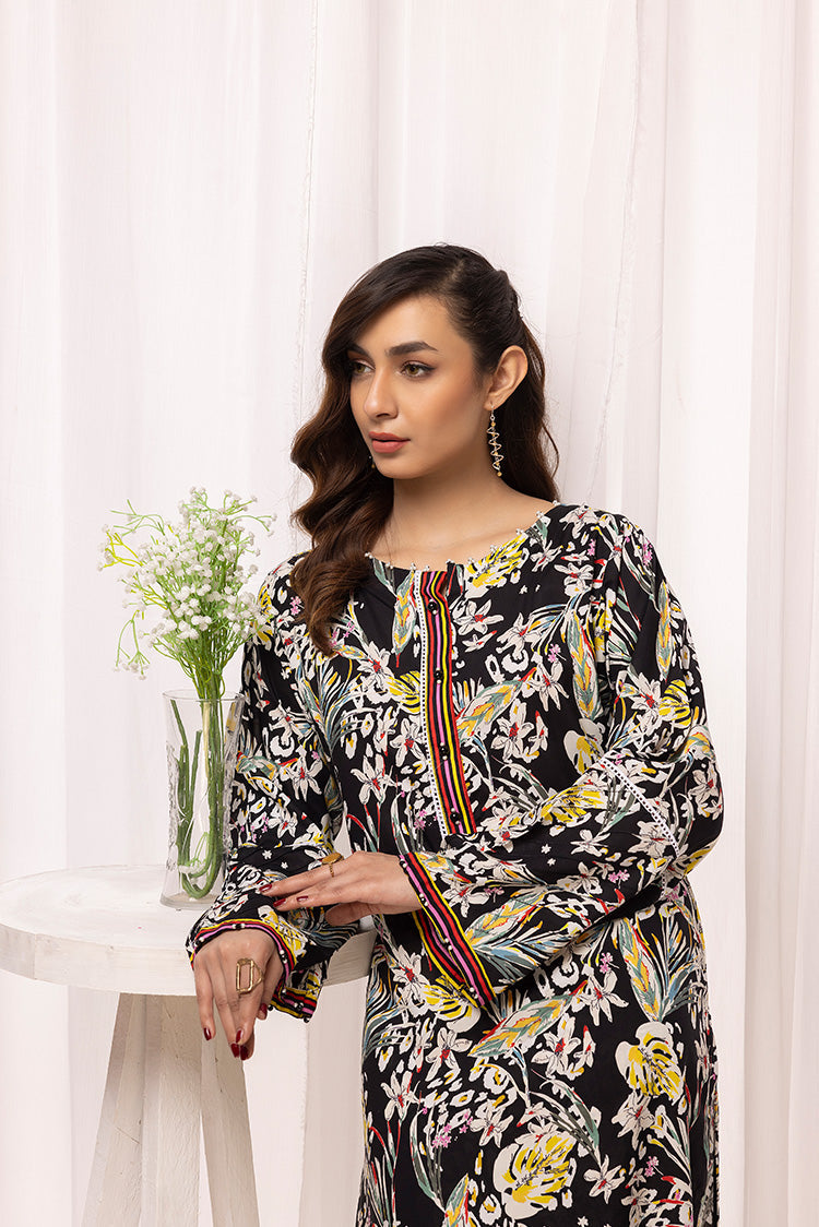 2-PC Stitched Printed Arabic Lawn Suit